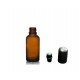 30 ml Kahverengi (Amber) Cam Şişe Siyah Rollon Başlıklı