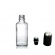 30 ml Şeffaf Cam Şişe Siyah Rollon Başlıklı