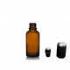 50 ml Kahverengi (Amber) Cam Şişe Siyah Rollon Başlıklı
