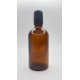 100 ml Kahverengi (Amber) Cam Şişe Siyah Rollon Başlıklı