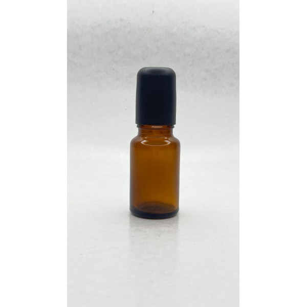 10 ml Kahverengi(Amber) Cam Şişe Siyah Rollon Başlıklı