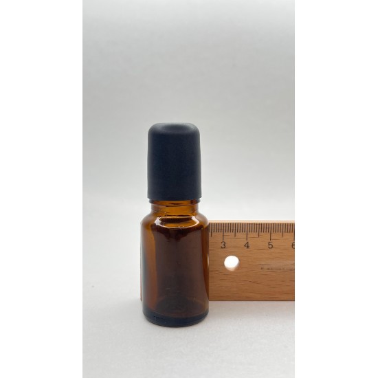 10 ml Kahverengi(Amber) Cam Şişe Siyah Rollon Başlıklı