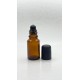 10 ml Kahverengi(Amber) Cam Şişe Siyah Rollon Başlıklı