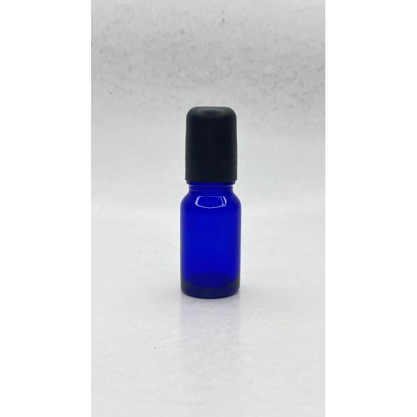 10 ml Mavi Cam Şişe Siyah Rollon Başlıklı
