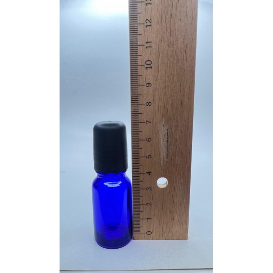 10 ml Mavi Cam Şişe Siyah Rollon Başlıklı