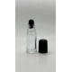 10 ml Şeffaf Cam Şişe Siyah Rollon Başlıklı