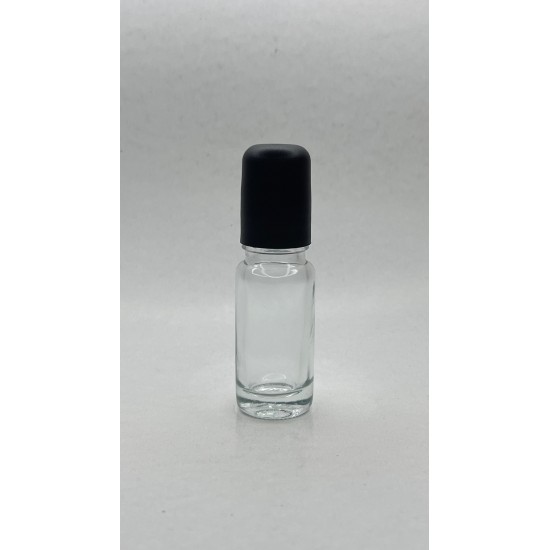 10 ml Şeffaf Cam Şişe Siyah Rollon Başlıklı