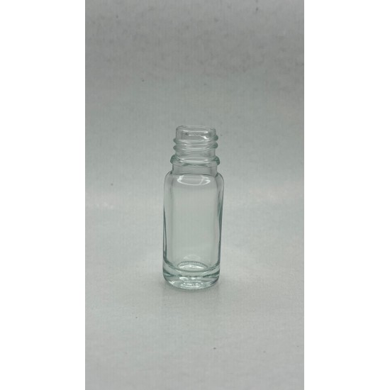 10 ml Şeffaf Cam Şişe Siyah Rollon Başlıklı