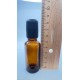 20 ml Kahverengi (Amber) Cam Şişe Siyah Rollon Başlıklı