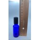 20 ml Mavi (Kobalt) Cam Şişe Siyah Rollon Başlıkl