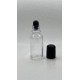 20 ml Şeffaf Cam Şişe Siyah Rollon Başlıklı