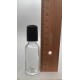 20 ml Şeffaf Cam Şişe Siyah Rollon Başlıklı