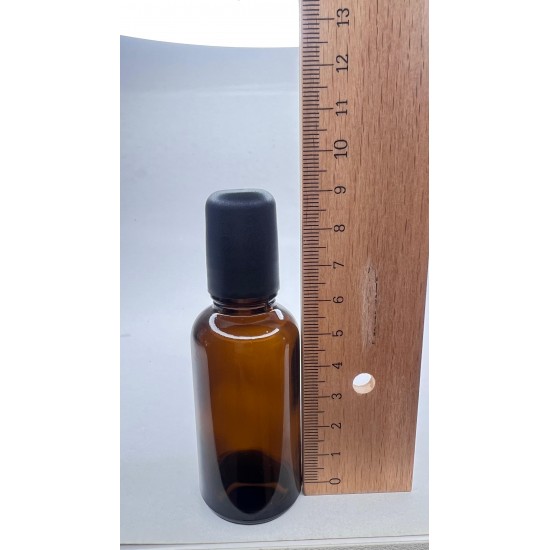 30 ml Kahverengi (Amber) Cam Şişe Siyah Rollon Başlıklı
