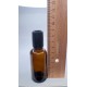 30 ml Kahverengi (Amber) Cam Şişe Siyah Rollon Başlıklı
