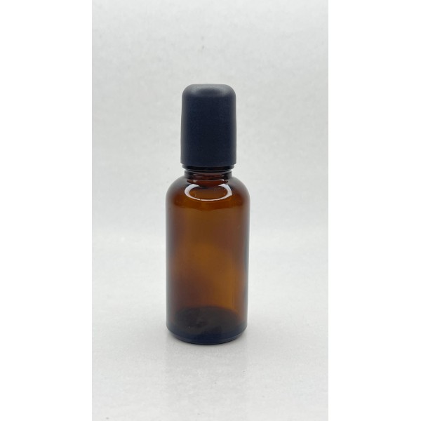 30 ml Kahverengi (Amber) Cam Şişe Siyah Rollon Başlıklı
