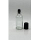 30 ml Şeffaf Cam Şişe Siyah Rollon Başlıklı