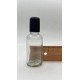 30 ml Şeffaf Cam Şişe Siyah Rollon Başlıklı