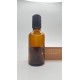 50 ml Kahverengi (Amber) Cam Şişe Siyah Rollon Başlıklı