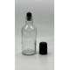 50 ml Şeffaf Cam Şişe Siyah Rollon Başlıklı