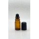 5 ml Kahverengi (Amber) Cam Şişe Siyah Rollon Başlıklı