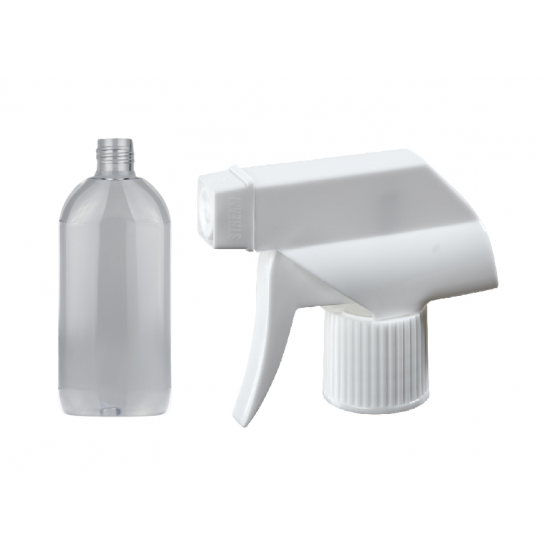 500ml Şeffaf Şişe Triger Sprey Başlıklı