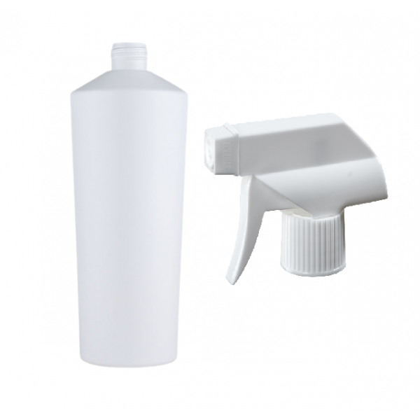 1 lt  Beyaz Şişe Triger Sprey Başlıklı