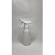 250 ml Şeffaf Kuşaklı (PE) Beyaz Trigger Sprey Şişesi