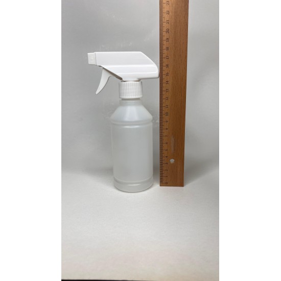 250 ml Şeffaf Kuşaklı (PE) Beyaz Trigger Sprey Şişesi