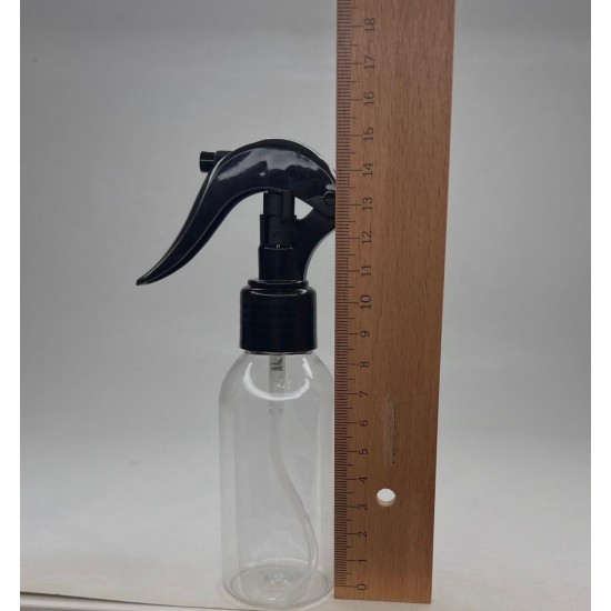 100 ml Şeffaf Plastik (PET) Siyah Glade Trigger Sprey Şişesi