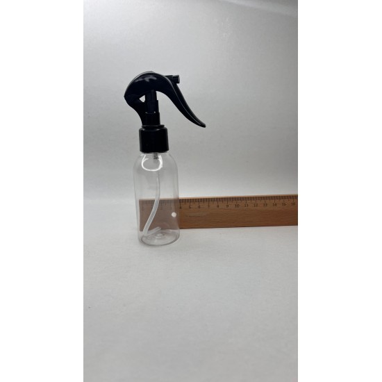 100 ml Şeffaf Plastik (PET) Siyah Glade Trigger Sprey Şişesi