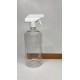 1 Litre Şeffaf PET Trigger Sprey Şişesi - Beyaz Trigger 