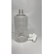 1 Litre Şeffaf PET Trigger Sprey Şişesi - Beyaz Trigger 