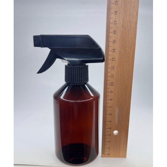 250 ml Kahverengi (Amber) PET Siyah  Glade Trigger Sprey Şişesi