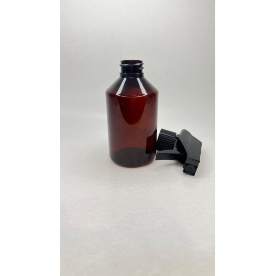 250 ml Kahverengi (Amber) PET Siyah  Glade Trigger Sprey Şişesi