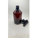 500 ml Kahverengi (Amber) PET - Siyah Trigger Sprey Şişesi