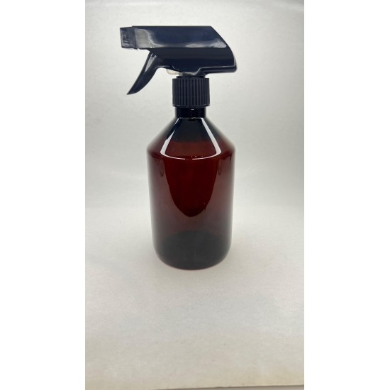 500 ml Kahverengi (Amber) PET - Siyah Trigger Sprey Şişesi