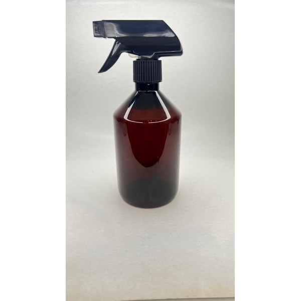 500 ml Kahverengi (Amber) PET - Siyah Trigger Sprey Şişesi