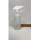 500 ml Şeffaf Kuşaklı (PE) Şişe BeyazTrigger Sprey Şişesi