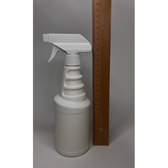 500 ml Beyaz Mat Vosvos (PE)- Beyaz Trigger Sprey Şişesi