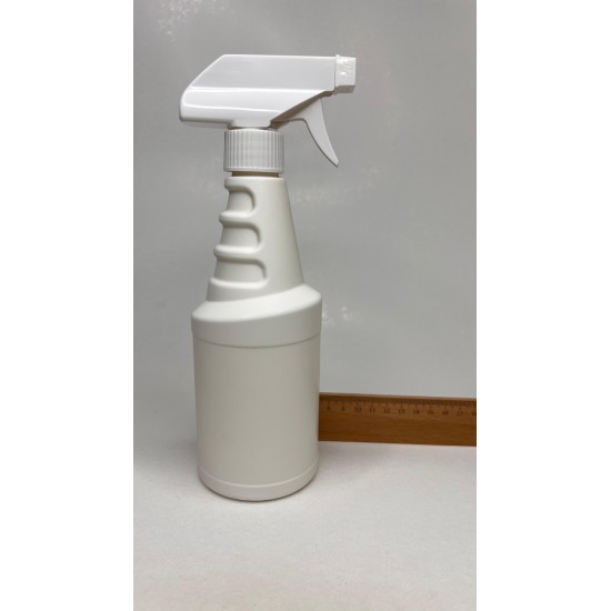 500 ml Beyaz Mat Vosvos (PE)- Beyaz Trigger Sprey Şişesi