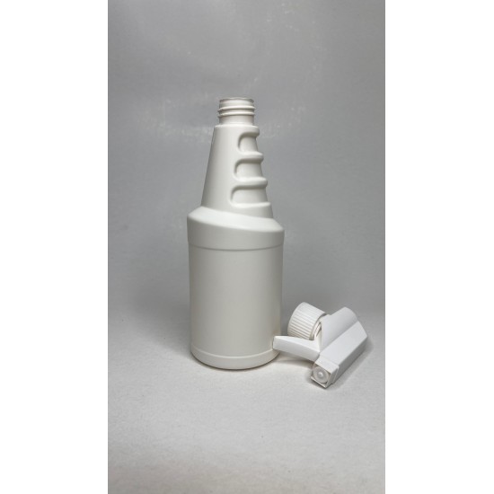 500 ml Beyaz Mat Vosvos (PE)- Beyaz Trigger Sprey Şişesi