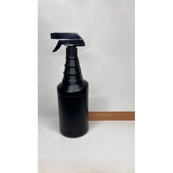 1 Litre Vosvos Siyah PE Trigger Sprey Şişesi - Siyah Trigger