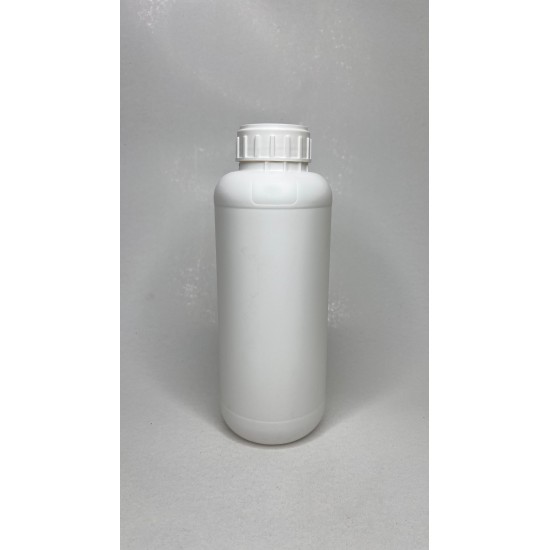 1 Litre Beyaz Plastik Beyaz PE Zirai Tarım İlacı Şişesi Düz Kapaklı