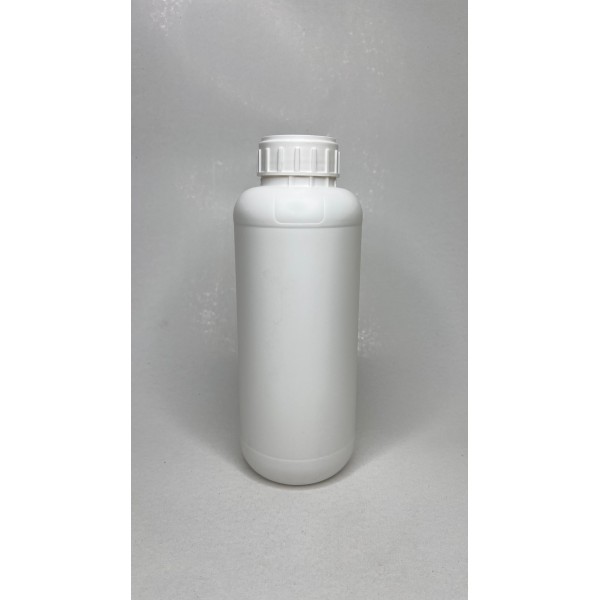 1 Litre Beyaz Plastik Beyaz PE Zirai Tarım İlacı Şişesi Düz Kapaklı