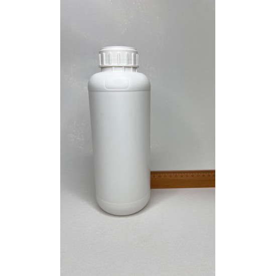 1 Litre Beyaz Plastik Beyaz PE Zirai Tarım İlacı Şişesi Düz Kapaklı