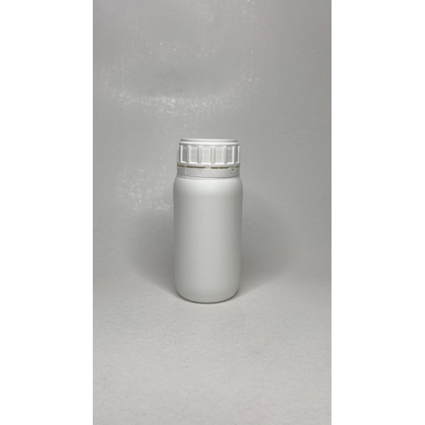 250 ml Beyaz PE PLastik Zirai Tarım İlacı Şişesi Kilitli Kapaklı