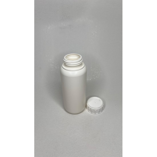 500 ml Beyaz Plastik PE Zirai Tarım İlacı Şişesi Düz Kapaklı