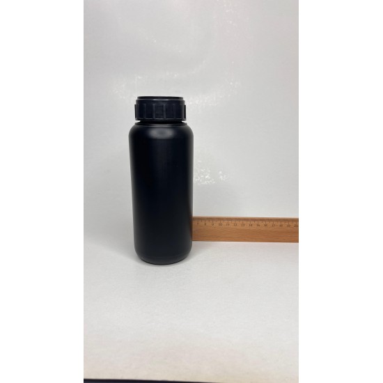 500 ml Siyah PE Plastik Zirai Tarım İlacı Şişesi Düz Kapaklı