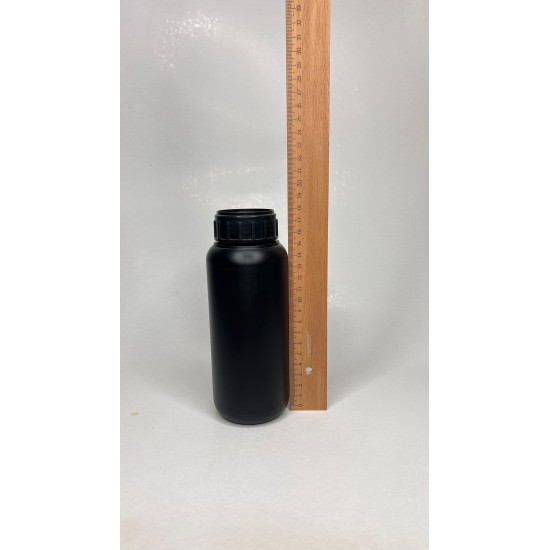 500 ml Siyah PE Plastik Zirai Tarım İlacı Şişesi Düz Kapaklı