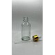 50 ml Şeffaf Cam Damlalıklı Şişe Gold Kapak Beyaz Emzik